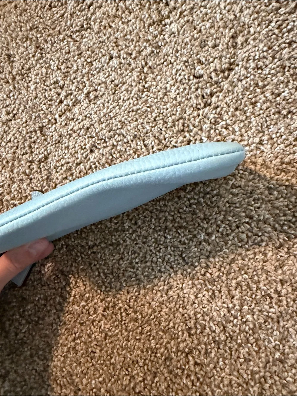 COACH Light Blue Wristlet with Gunmetal Hardware